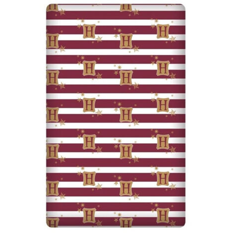 Drap Housse en coton - Harry Potter Logo et rayures- 140x190 cm
