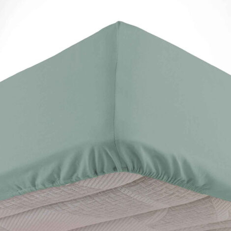 Drap Housse en Coton "Linette" 140x190cm Sauge