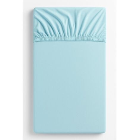 Drap housse en coton pour lit bébé 120x60 cm - menthe