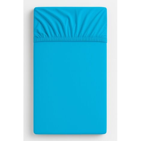 Drap housse en coton pour lit bébé 120x60 cm - turquoise