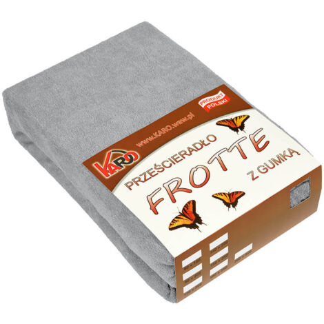 Drap-housse en éponge 80x200 gris 060 KARO