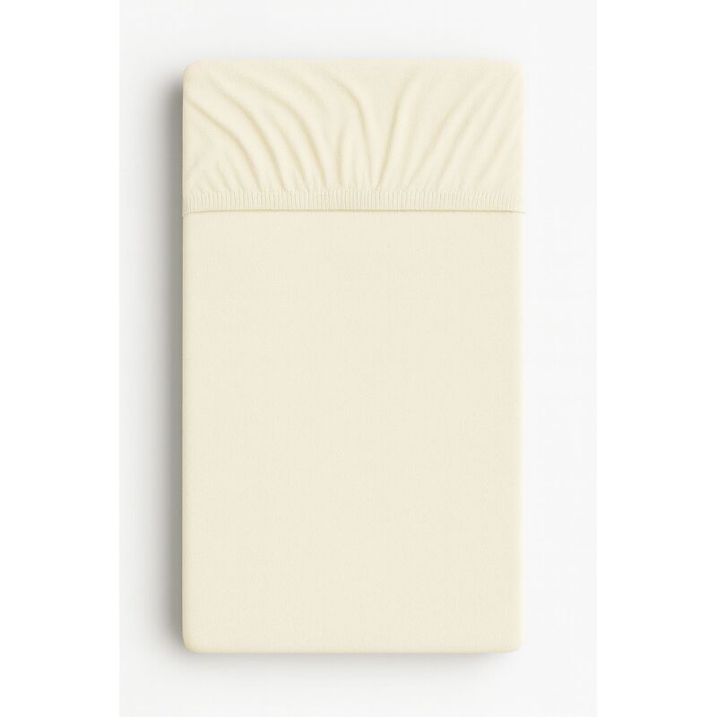 Drap-housse en éponge pour berceau 120x60cm - crème