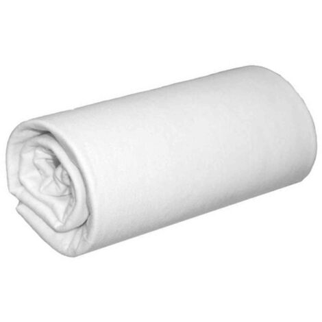 Drap housse en flanelle Blanc 160x200 cm