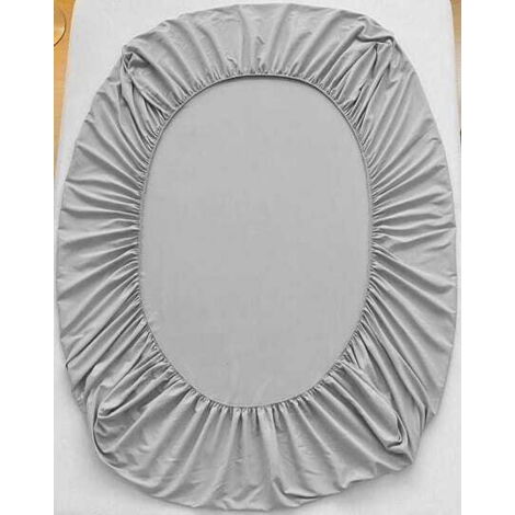 Drap-housse en jersey 90x200+25 gris avec bande élastique