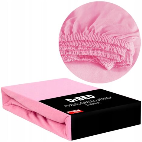 Drap-housse en jersey de coton 160x200 Durable Rose Polish