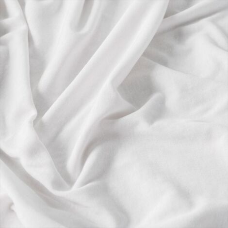 Drap-housse en jersey DREAMY PREMIUM - blanc lisse - 140x200cm