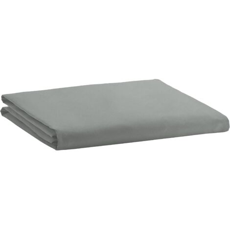 Drap-housse en microfibre Gris clair 150 x 200 x 30 cm