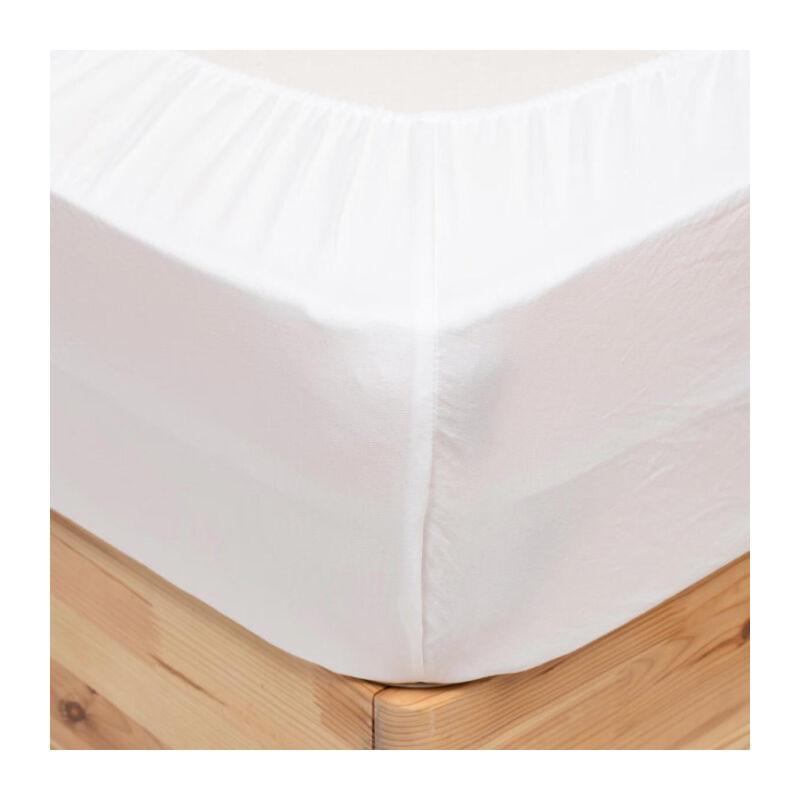Drap Housse en Microfibre 'Priscia' 140x190cm Blanc Drap Housse en Microfibre 'Priscia' 140x190cm Blanc