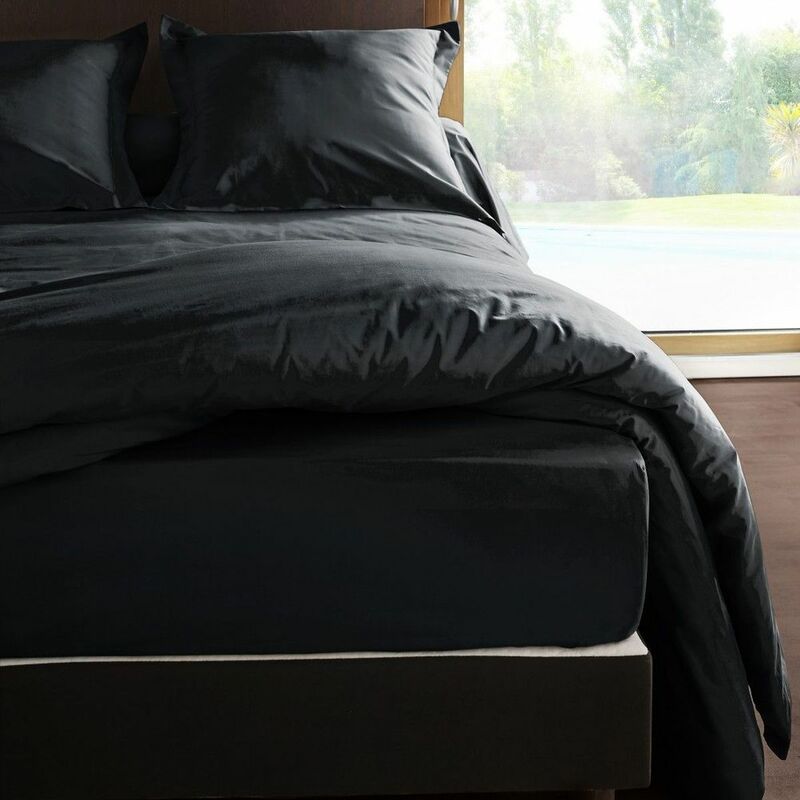 Vent Du Sud - Drap housse Ebène en percale de coton 80 fils 90 x 190 x 30 cm Vent Du Sud - Drap housse Ebène en percale de coton 80 fils 90 x 190 x 30 cm