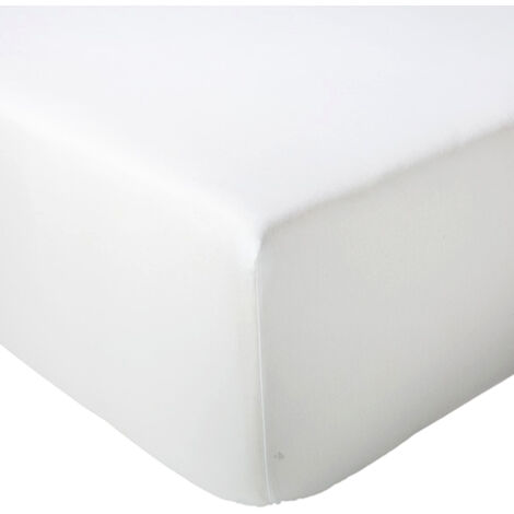 Drap housse en percale de coton uni PASSION PERCALE Bonnet de 30 cm 200x200 cm