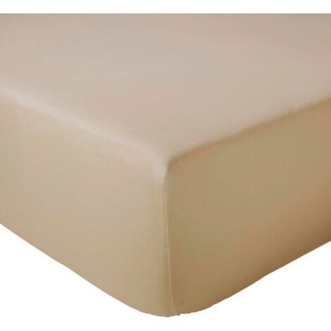 Drap housse en percale de coton uni PASSION PERCALE Bonnet de 30 cm 80x200 cm