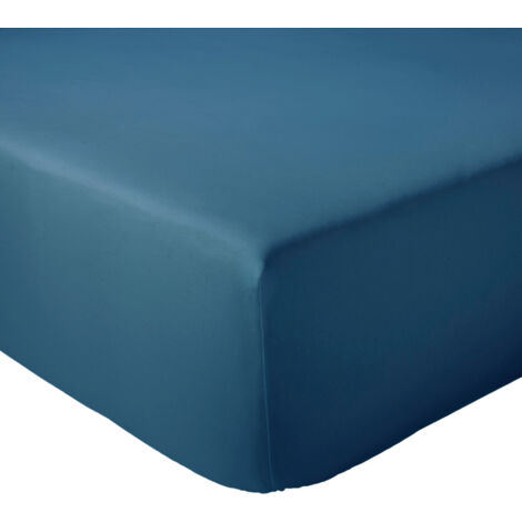 Drap housse en percale de coton uni PASSION PERCALE Bonnet de 40 cm 140x190 cm