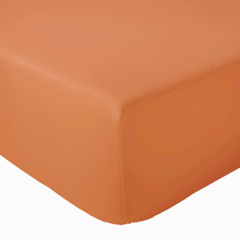Drap housse en percale de coton uni PASSION PERCALE Bonnet de 40 cm 80x200 cm
