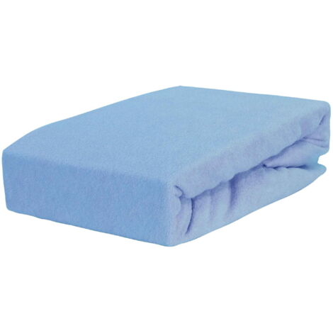 DRAP-HOUSSE ÉPONGE 220x200 BLEU