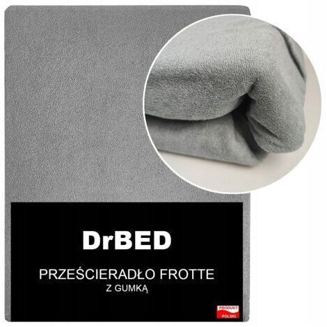 Drap-housse éponge respirant coton polyester dimensions 160x200 cm grammage élevé couleur grise