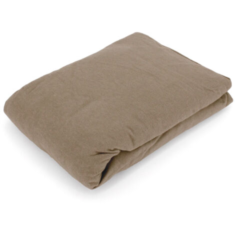 Drap housse flanelle unie WALES 90x190 cm