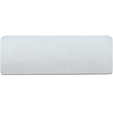 Drap-housse gaze de coton écrue 90x190 cm