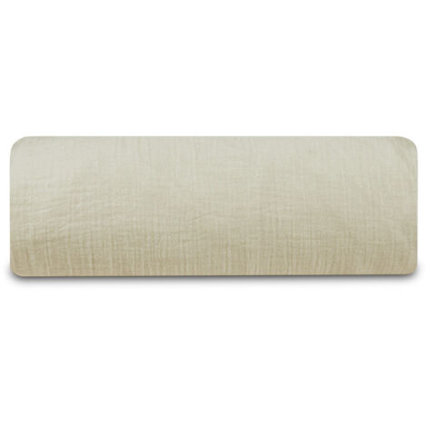 Drap-housse gaze de coton sable 90x190 cm