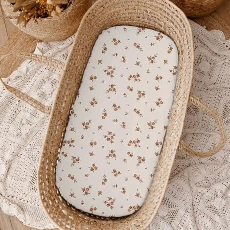 Drap-housse Gondola  Petites Fleurs Brunes