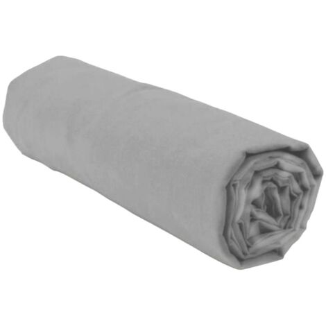 Drap housse - HOME LINGE PASSION - HP71773 - 180 x 200 cm + 30 cm bonnet - Microfibre - 82 g - Gris clair