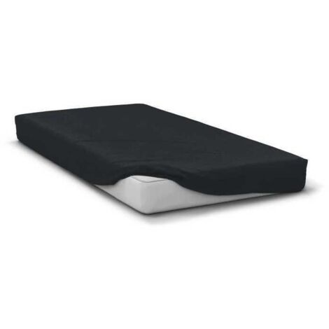 Drap housse HOME LINGE PASSION HP72105 microfibre 82 g/m² 180x200 cm bonnet 30 cm noir