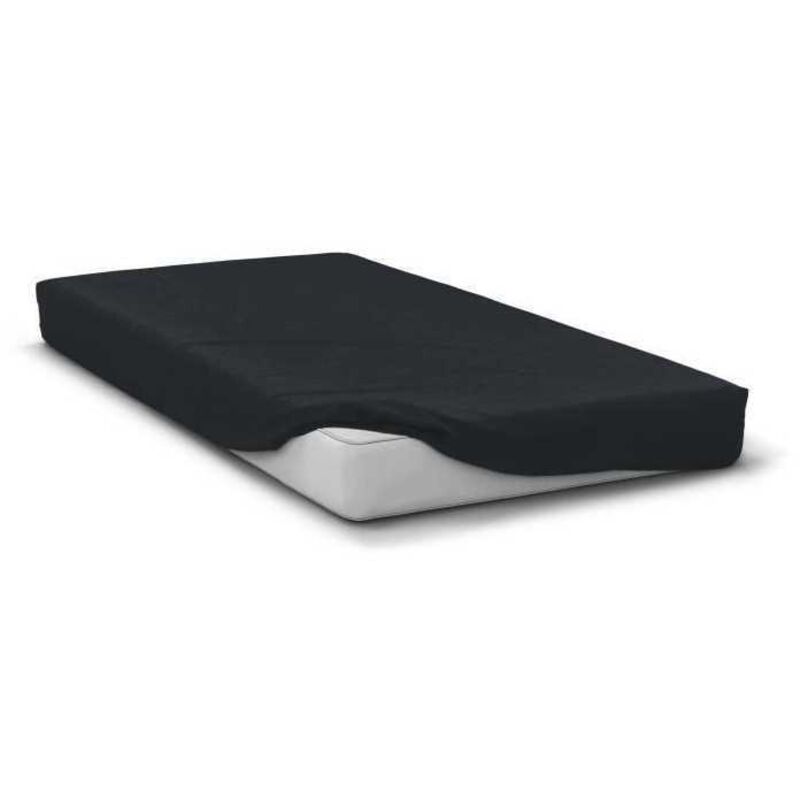 Drap housse - HOME LINGE PASSION - HP72106 - Microfibre 82 g - 160 x 200 cm - Bonnet 30 cm - Noir