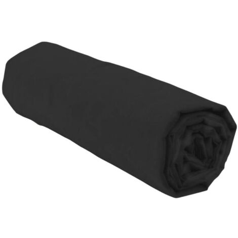 Drap housse - HOME LINGE PASSION - HP72107 - Microfibra 82 g - 140 x 190 cm - Angoli 30 cm - Nero