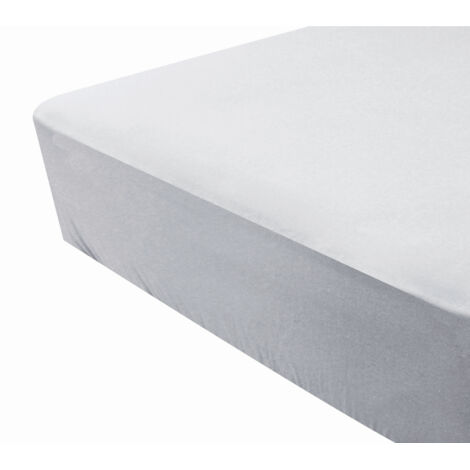 Drap housse imperméable 2 en 1 Gris Perle 60x120 cm