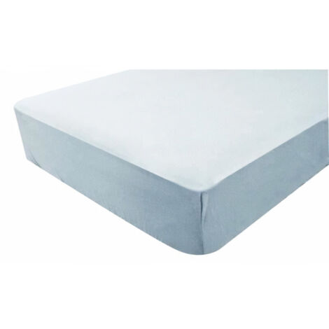 Drap housse imperméable 2 en 1 Gris Perle 70x140 cm