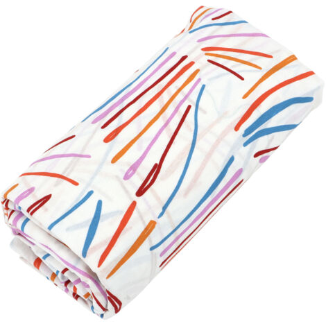 Drap housse imprimé coton PERROQUET Bonnet de 40 cm 90x190 cm