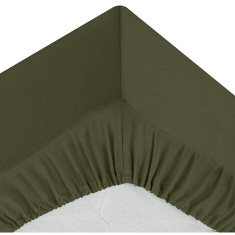 Drap Housse "Intérieur" 140x190cm Kaki