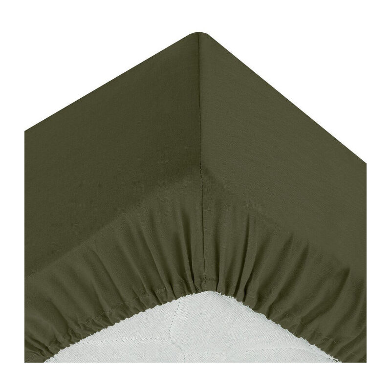 Atmosphera - Drap Housse 'Intérieur' 160x200cm Kaki Atmosphera - Drap Housse 'Intérieur' 160x200cm Kaki