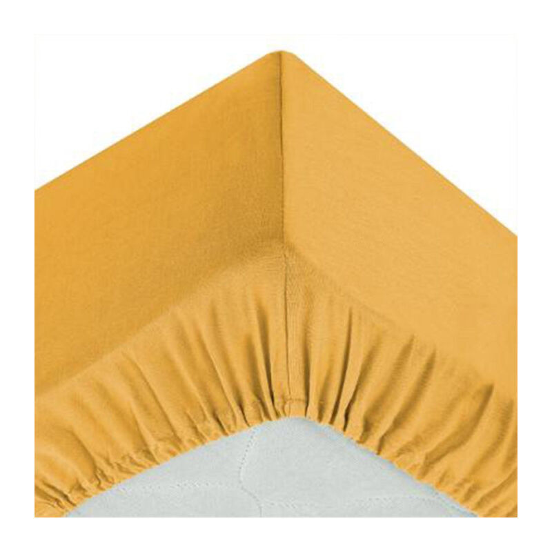 Atmosphera - Drap Housse 'Intérieur' 160x200cm Ocre Atmosphera - Drap Housse 'Intérieur' 160x200cm Ocre