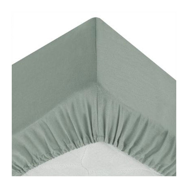 Atmosphera - Drap Housse 'Intérieur' 90x190cm Céladon