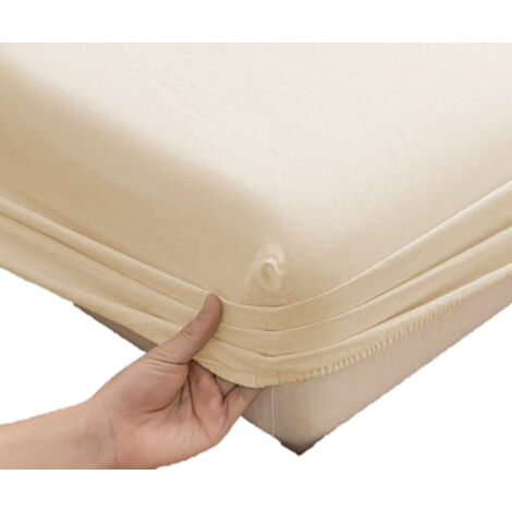 Drap housse JERSEY 220x200 Beige