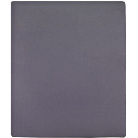 Drap-housse Jersey Anthracite 180x200 cm Coton CFW636128