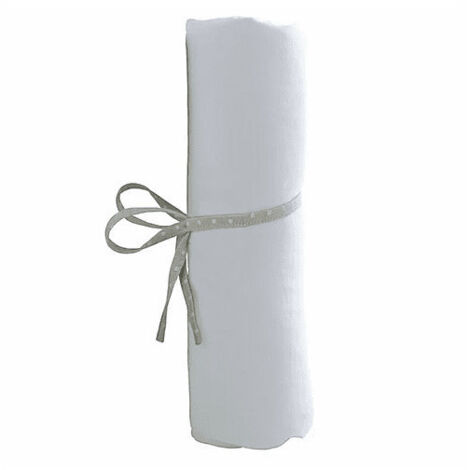 Drap housse Jersey Extensible lit 70x140 cm Blanc - Blanc