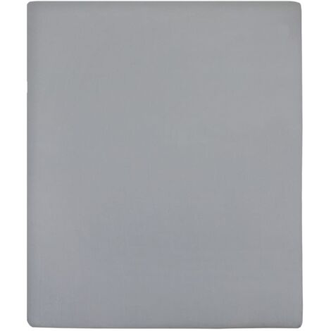 Drap-housse Jersey Gris 180x200 cm Coton CFW514600