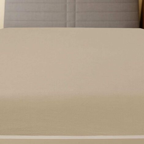 Drap-housse Jersey Taupe 180x200 cm Coton CFW517795