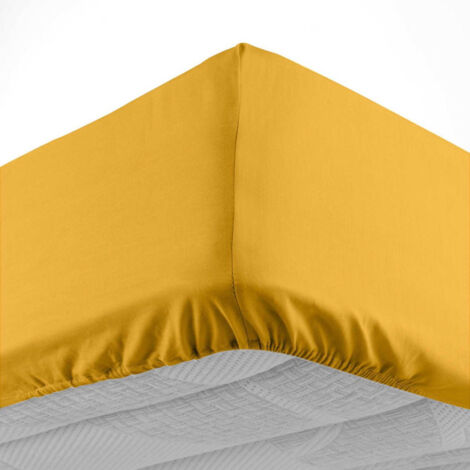 Drap Housse "Lina" 140x190cm Curry