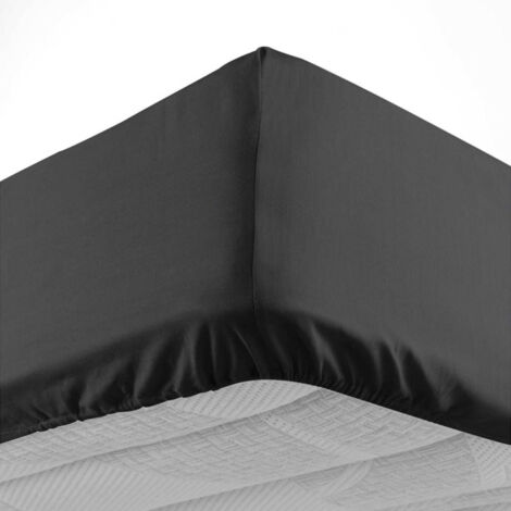 Drap Housse "Lina" 180x200cm Noir