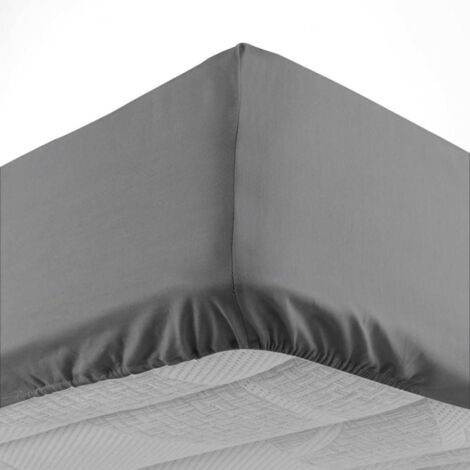 Drap Housse "Lina" 90x190cm Anthracite