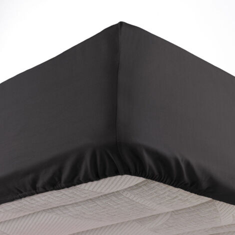 Drap Housse "Lina" 90x190cm Charbon
