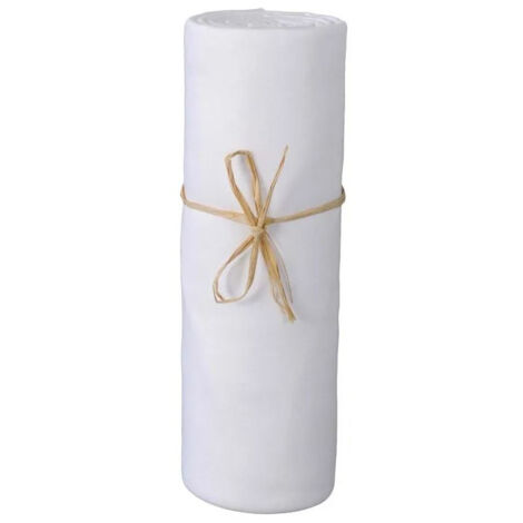 Drap housse lit bébé 60 x 120 cm / 100% coton / 57 fils/cm² - Blanc