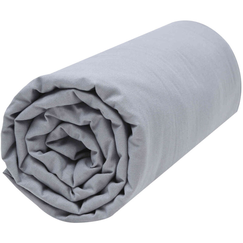 Drap housse bébé 100% coton bio 60x120 gris foncé