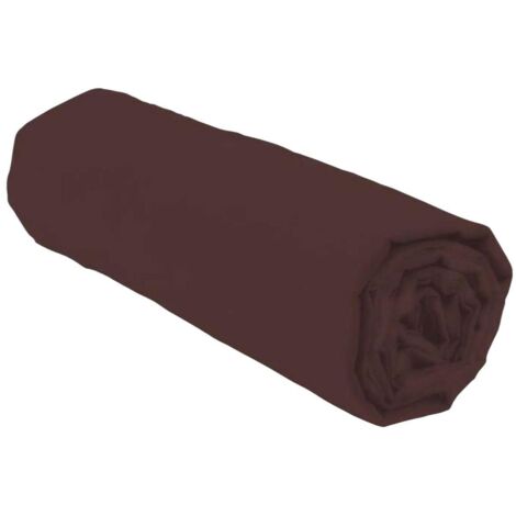 Drap-housse - LOVELY HOME - LH71596 - 140x190+30 cm - Marron