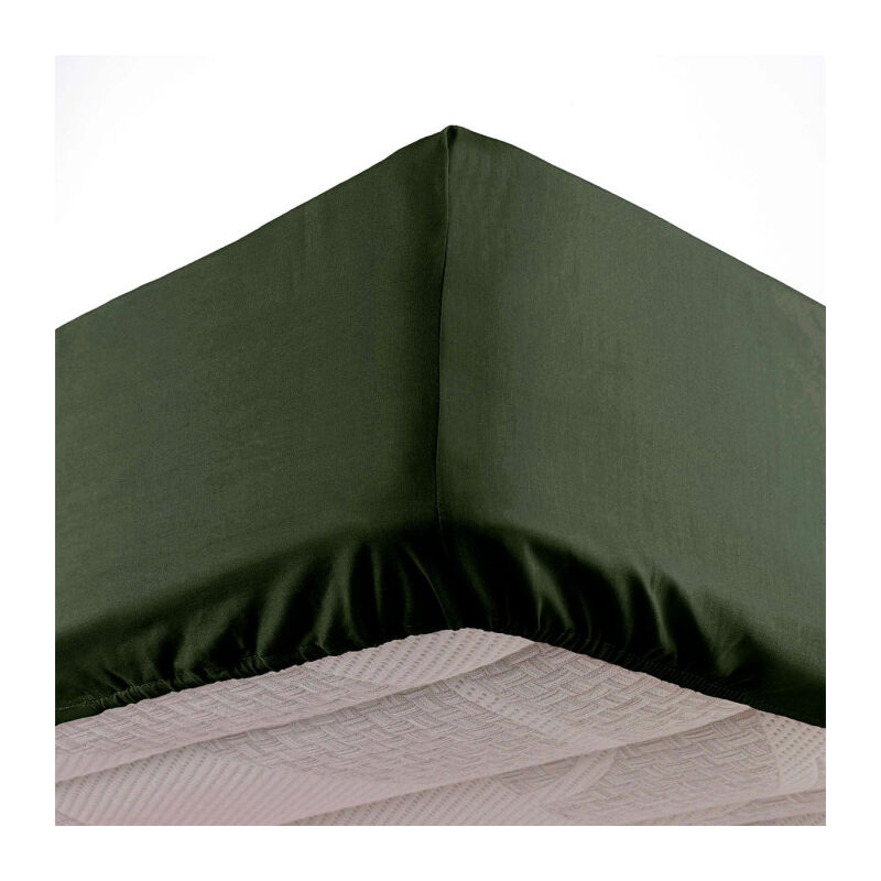 Paris Prix - Drap Housse Microfibre 'Oscar' 140x190cm Kaki Paris Prix - Drap Housse Microfibre 'Oscar' 140x190cm Kaki