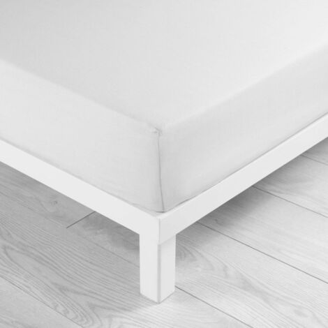 Drap Housse Microfibre "Oscar" 160x200cm Blanc