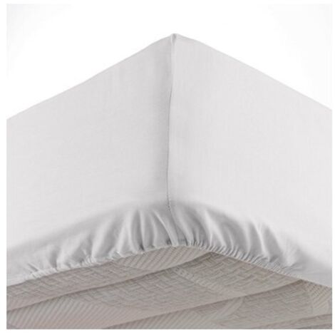 Drap housse microfibre Oscar 90x190 Blanc
