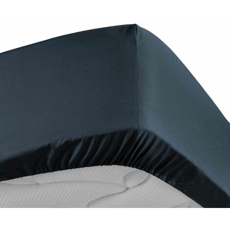 Drap Housse Percale - Bonnet 30 Cm - 190x90cm - bleu